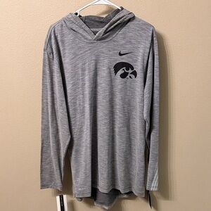 Nike Heather Gray Men's Hoodie with Logo